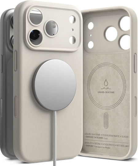 Ringke Silicone Magnetic Back Cover Σιλικόνης Γκρι (iPhone 17 Pro Max)