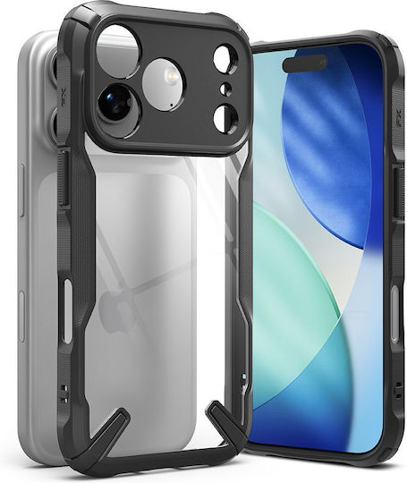 Ringke Fusion X Back Cover Σιλικόνης / Πλαστικό με Λουράκι Μαύρο (iPhone X / Xs)