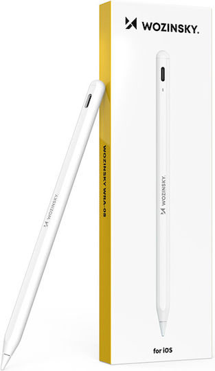 Wozinsky WRA-08 Γραφίδα Αφής με Palm Rejection για iPad σε Λευκό χρώμα