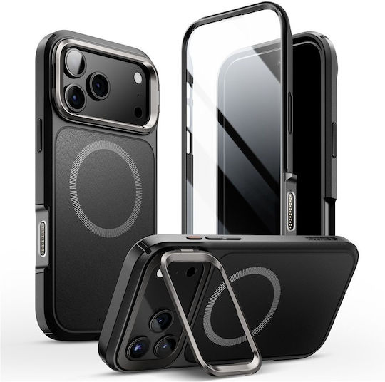 Supcase Iblsn Ares Book Πλαστικό / Σιλικόνης / Tempered Glass 2mm Μαύρο (iPhone 17 Pro)