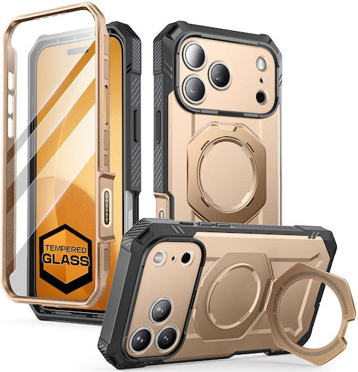 Supcase Ub Grip Pro Mag Back Cover Σιλικόνης / Tempered Glass / Πλαστικό Χρυσό (iPhone 17 Pro)