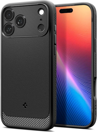Spigen Rugged Armor Back Cover Πλαστικό Matte Black (iPhone 17 Pro) ACS10329