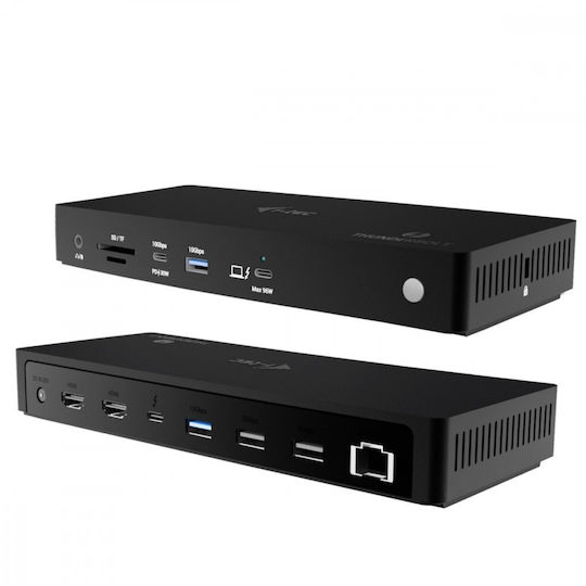 i-tec Thunderbolt 4 Docking Station με HDMI 4K PD Ethernet Μαύρο (TB4TRIPLEDOCKPD)