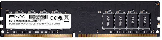 PNY DDR4 με Module και Ταχύτητα 2666 για Desktop MD8GSD42666-SB