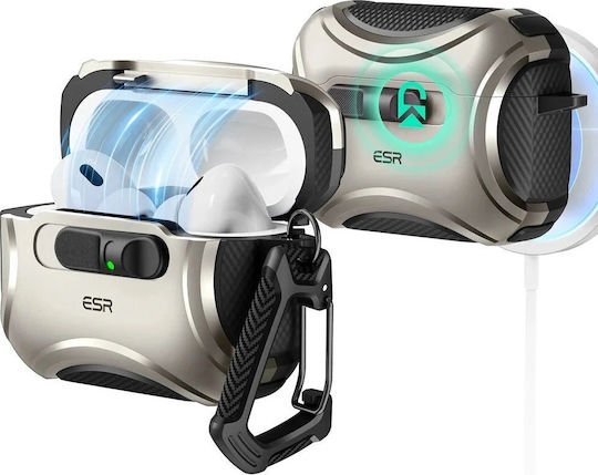 ESR Cyber Θήκη Σιλικόνης σε Ασημί χρώμα για Apple AirPods Pro 3