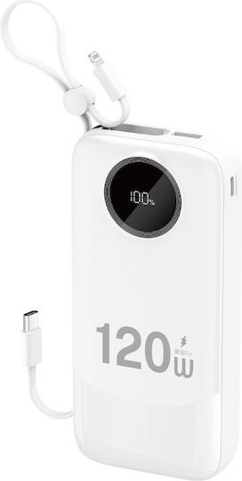 Dudao K13PRo Power Bank 20000mAh 22.5W με Θύρα USB-A Power Delivery Λευκό