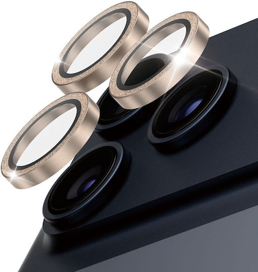 PanzerGlass Hoops Προστασία Κάμερας Tempered Glass Χρυσό για το iPhone 17 Pro, iPhone 17 Pro Max, iPhone 16 Pro PG38210