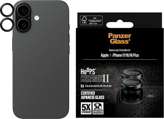 PanzerGlass Hoops Ceramic Προστασία Κάμερας Tempered Glass Διάφανο για το iPhone 17, iPhone 16, iPhone 16 Plus PG53111