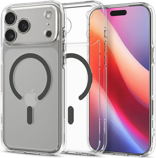 Spigen Ultra Hybrid MagFit Back Cover Πλαστικό / Σιλικόνης Clear Graphite (iPhone 17 Pro) ACS10347