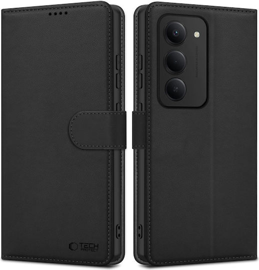 Tech-Protect Wallet Δερματίνης / Σιλικόνης Μαύρο (Redmi 15) TPWALXIAR15