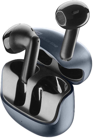 Cellular Line Pure Earbud Bluetooth Handsfree Ακουστικά με Θήκη Φόρτισης Μαύρα