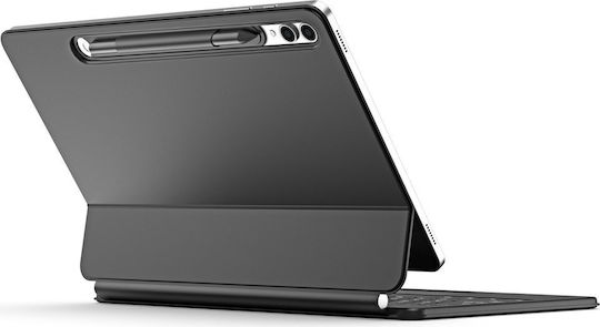 Dux Ducis Flip Cover Δερμάτινη Ανθεκτική με Πληκτρολόγιο Μαύρη (Samsung Galaxy Tab S9+, S8+, S7+)