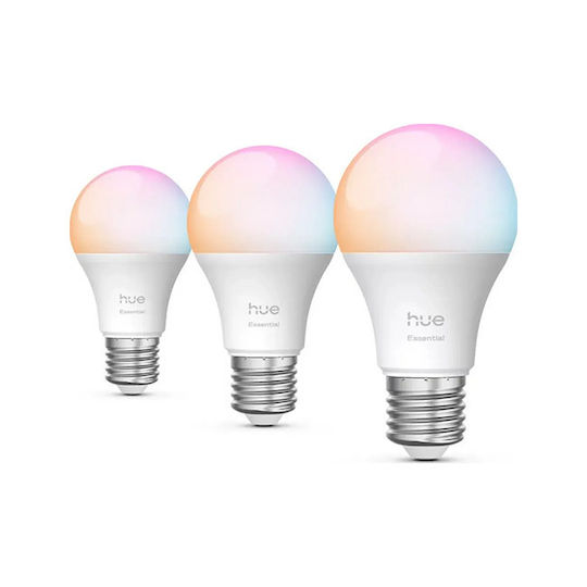 Philips Smart Λάμπες LED 8W για Ντουί E27 και Σχήμα A60 Θερμό Λευκό 806lm 3τμχ 929004235407