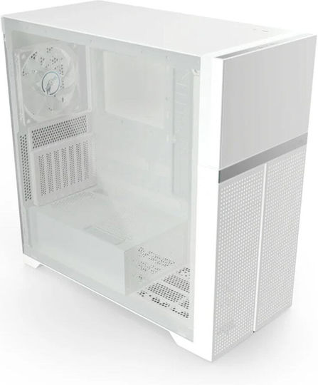 Valkyrie VK02 Lite Midi Tower Κουτί Υπολογιστή με Πλαϊνό Παράθυρο Λευκό