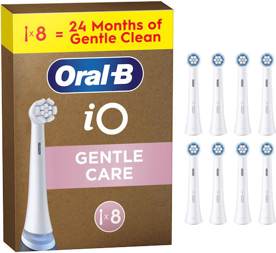Oral-B Io Gentle Care Ανταλλακτικές Κεφαλές για Ηλεκτρική Οδοντόβουρτσα 8τμχ