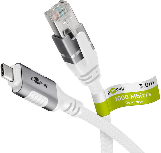 Goobay USB 3.1 Cable USB-C male - USB-C Ασημί 3m 74177