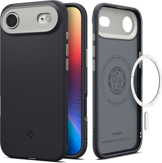 Spigen Nano Pop MagSafe Back Cover Σιλικόνης Black Sesame (iPhone Air) ACS10301