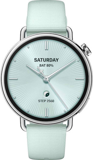 Xiaomi Watch S4 Aluminium 41mm Αδιάβροχο με Παλμογράφο (Mint Green)