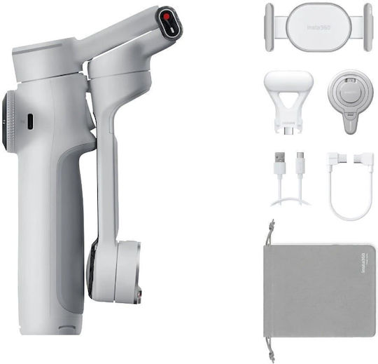 Insta360 Flow 2 Pro Creator Kit Gimbal Κινητού με Σταθεροποιητή 3 Αξόνων και 10 ώρες λειτουργίας Γκρι