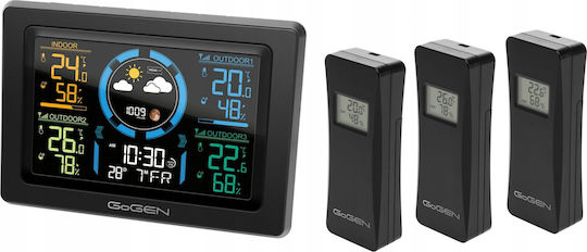 GoGEN ME3397B Ασύρματος Μετεωρολογικός Σταθμός Ψηφιακός Επιτραπέζιος Μαύρος