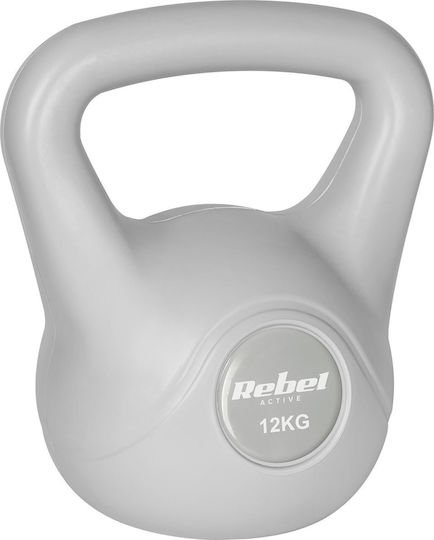 Rebel Active 12 Kg Gray Bituminous Kettlebell