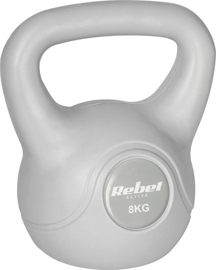 Rebel Active 8 Kg Gray Bituminous Kettlebell