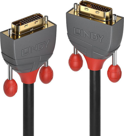 Lindy Cable DVI-D male - DVI-D male 7.5m Μαύρο (36225)