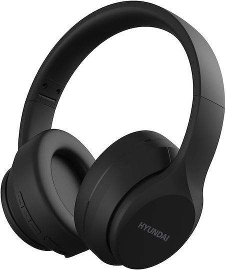 Hyundai HBTM45B Ασύρματα / Ενσύρματα Over Ear Ακουστικά με 31 ώρες Λειτουργίας Μαύρα
