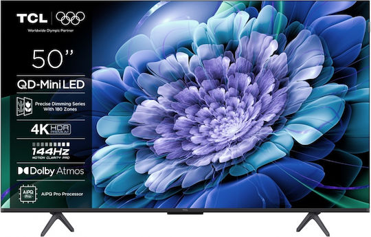 TCL Smart Τηλεόραση 50" 4K UHD Mini LED 50C61K HDR (2025)