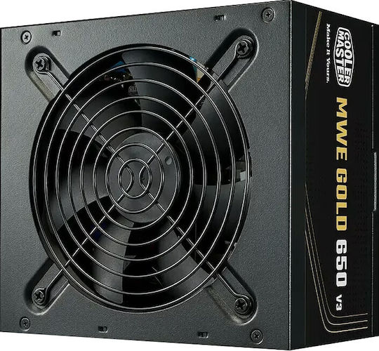 CoolerMaster MWE Gold rev. 3.0 650W Μαύρο Τροφοδοτικό Υπολογιστή Full Modular