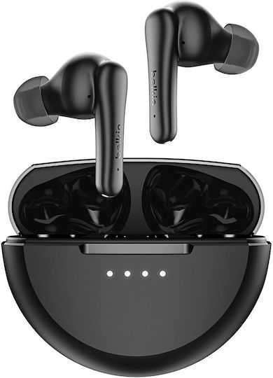 Belkin Soundform Rhythm In-ear Bluetooth Handsfree Ακουστικά με Αντοχή στον Ιδρώτα και Θήκη Φόρτισης Μαύρα