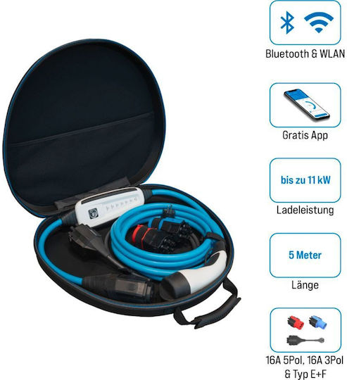 Nrgkick 16A Set Optimal Φορητός Σταθμός Φόρτισης 11kW με Ενσωματωμένο Καλώδιο Type 2