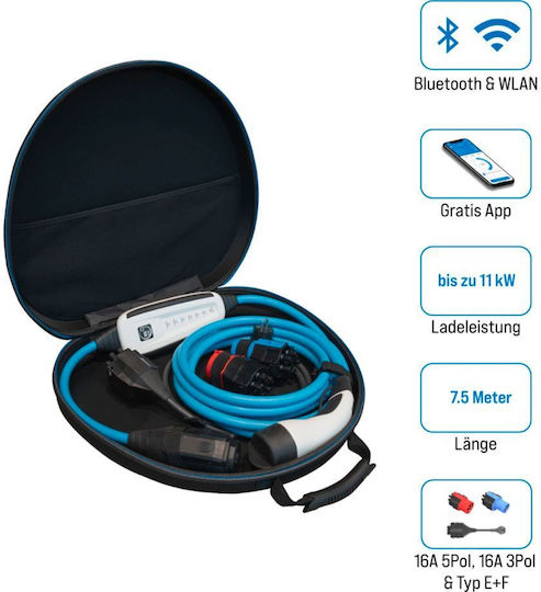 Nrgkick 16A Set Optimal Φορητός Σταθμός Φόρτισης 11kW με Ενσωματωμένο Καλώδιο Type 2