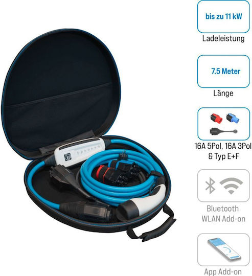 Nrgkick 16A Light Set Optimal Φορητός Σταθμός Φόρτισης 11kW με Ενσωματωμένο Καλώδιο Type 2
