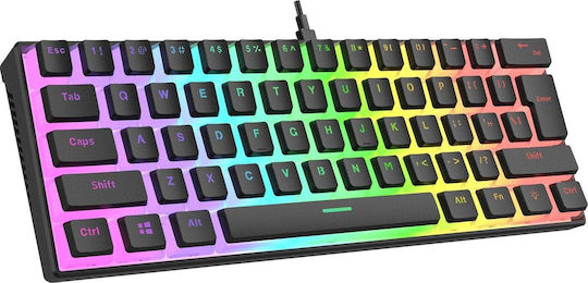 Rampage Radiant K11 RGB Gaming Μηχανικό Πληκτρολόγιο 60% με Outemu Red διακόπτες και RGB φωτισμό (Αγγλικό US)