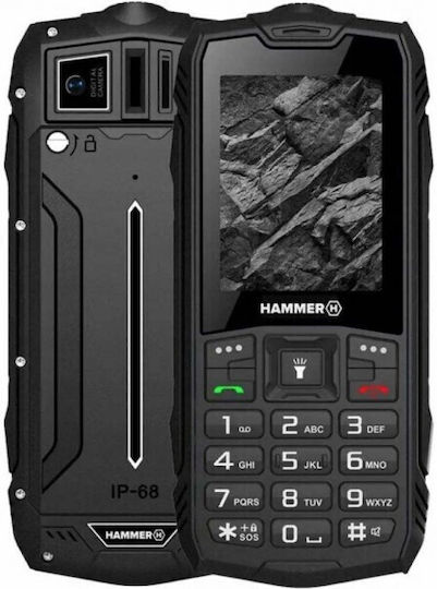 Hammer Rock LTE Dual SIM Ανθεκτικό Κινητό με Μεγάλα Κουμπιά Μαύρο