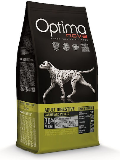 Optimanova & Potato 12kg Ξηρά Τροφή χωρίς Σιτηρά για Ενήλικους Σκύλους με Κουνέλι, Λαγό και Πατάτες