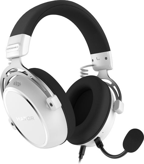 HATOR Hypergang 3 Over Ear Gaming Headset με σύνδεση 3.5mm Λευκό