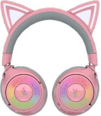 Razer Kraken Kitty V3 Pro Ασύρματο Over Ear Gaming Headset με σύνδεση Bluetooth / USB Ροζ