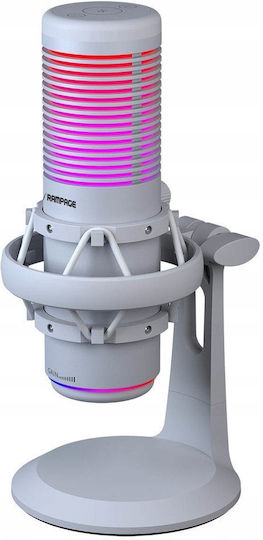 Rampage Bemol RGB Μικρόφωνο Επιτραπέζιο σε Λευκό Χρώμα