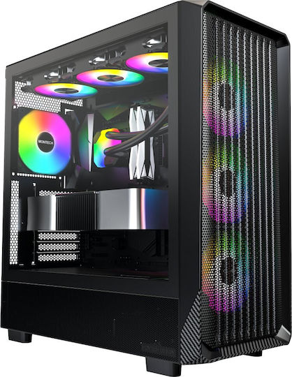 Montech X5 Midi Tower Κουτί Υπολογιστή με Πλαϊνό Παράθυρο Μαύρο