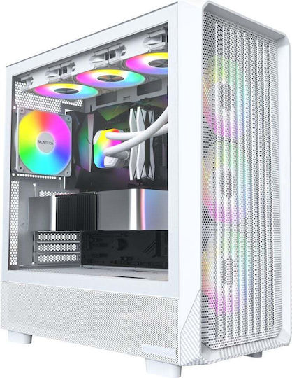 Montech X5 Midi Tower Κουτί Υπολογιστή με Πλαϊνό Παράθυρο Λευκό