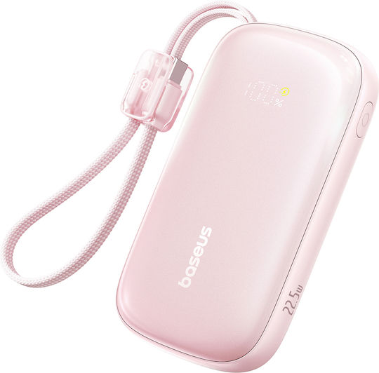 Baseus EnerFill FC21 QPow3 Ultra Power Bank 20000mAh 22.5W με Θύρα USB-A Ροζ