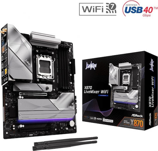 ASRock X870 LiveMixer WiFi Motherboard ATX με AMD AM5 Socket