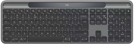Logitech Signature Slim Solar+ K980 Ασύρματο Bluetooth Πληκτρολόγιο Αγγλικό US Συμβατό με Mac