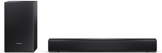 Sharp HT-SBW121 Soundbar 2.1 Bluetooth και HDMI 240W με Ασύρματο Subwoofer Μαύρο
