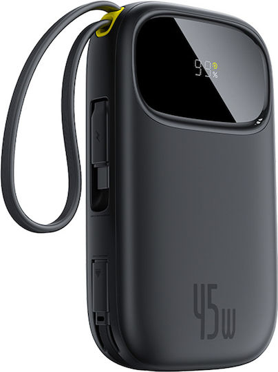 Baseus EnerFill FC31 Power Bank 10000mAh 45W με Θύρα USB-A και Θύρα USB-C Μαύρο