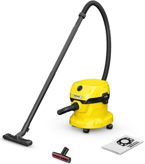 Karcher WD 2 Plus V-12 4 18 Σκούπα Υγρών / Στερεών 1000W με Πλαστικό Κάδο 12lt