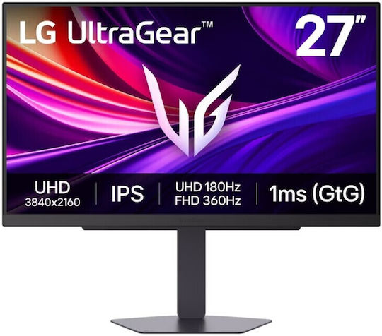 LG UltraGear IPS Monitor 27" 4K 3840x2160 180Hz με Χρόνο Απόκρισης 1ms GTG