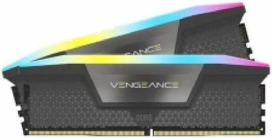 Corsair Vengeance RGB DDR5 32GB RAM με 2x16GB Modules και Ταχύτητα 6000 για Desktop cmh32gx5m2b6000z38